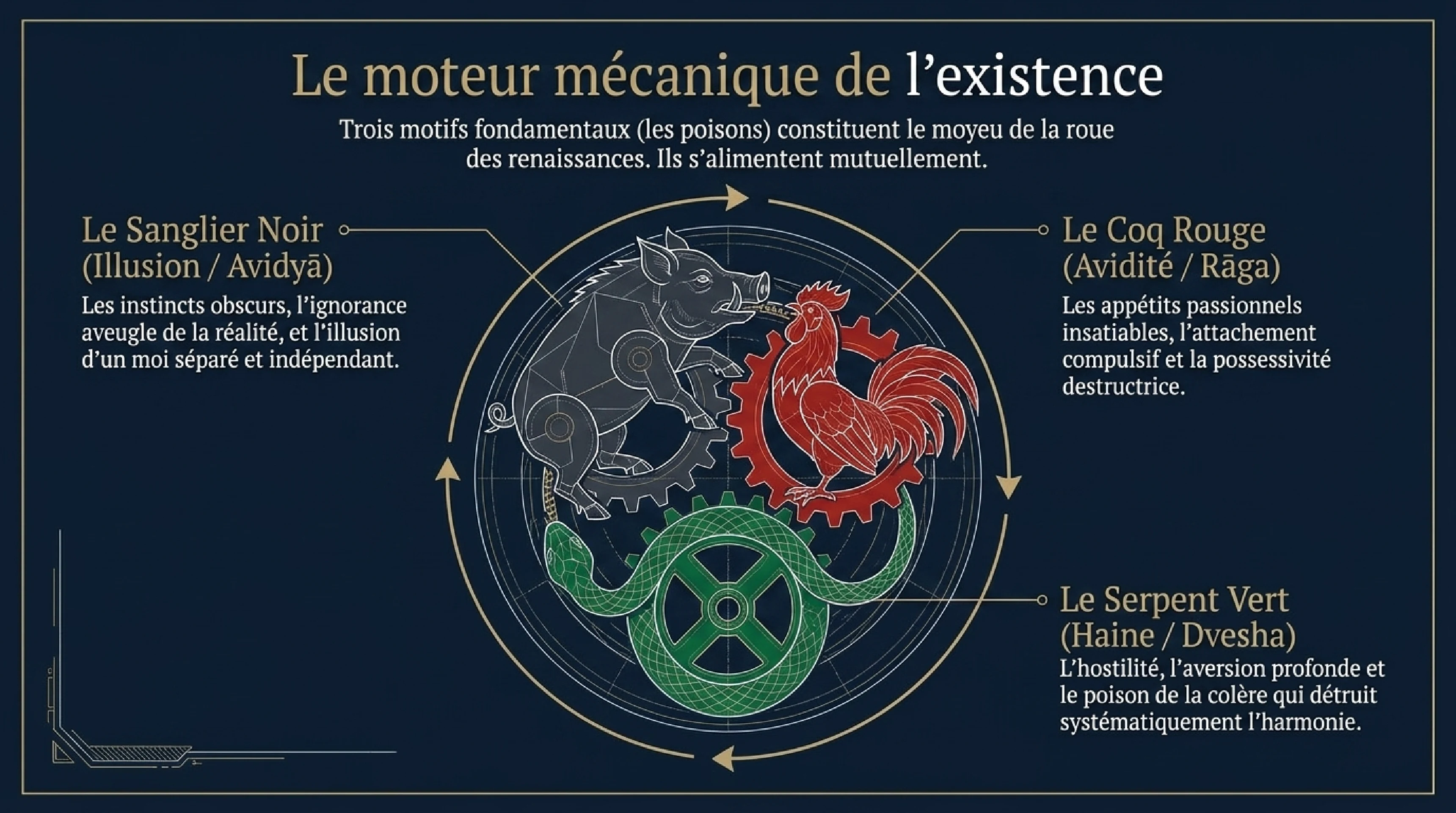 La Roue de la Vie (Bhavachakra) et les Six Royaumes — visuel 3