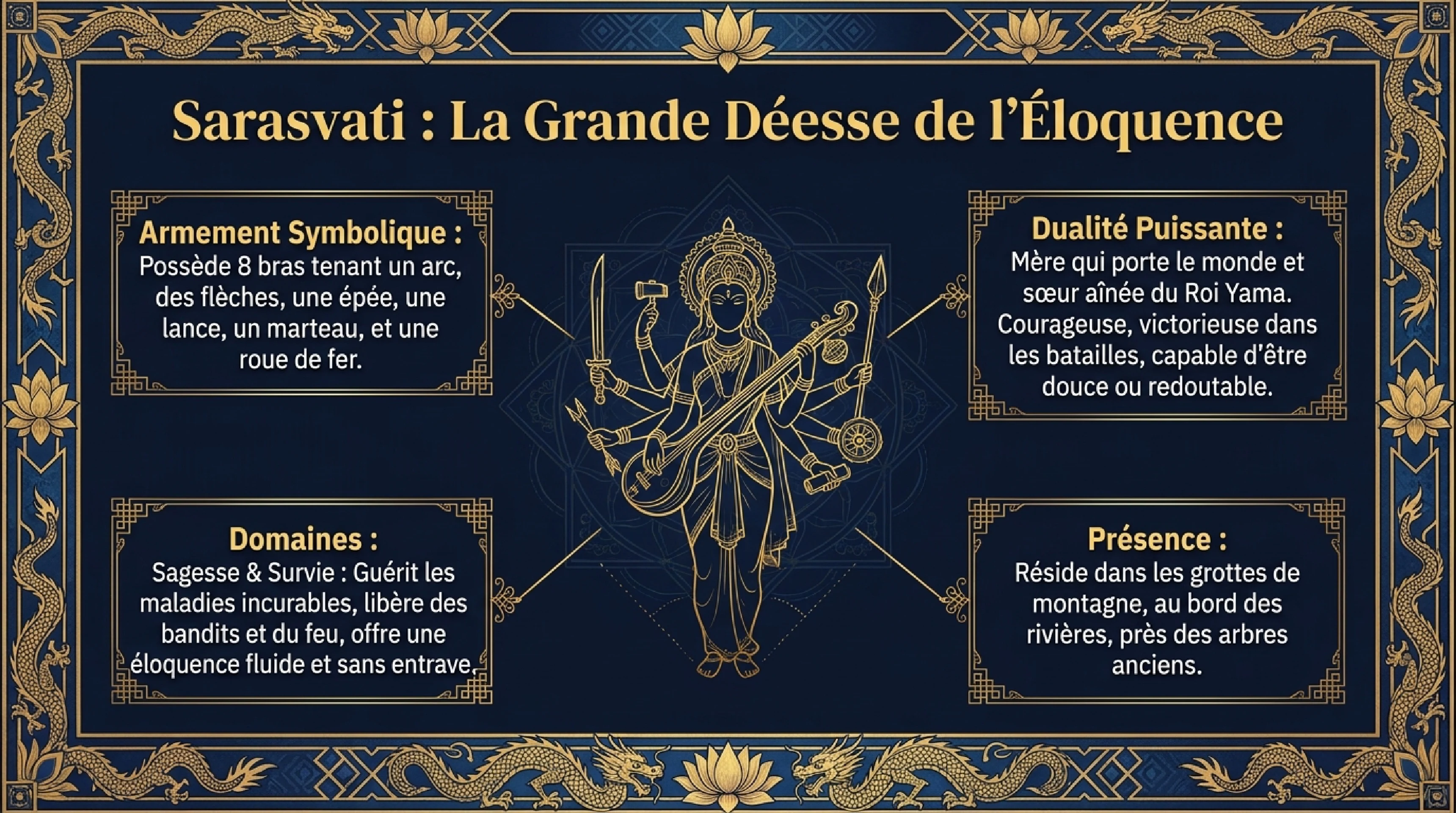 Les Divinités Protectrices : Sarasvatī, Śrī et Dhṛdhā — visuel 4