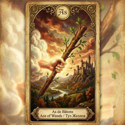 As de Bâtons — Tarot