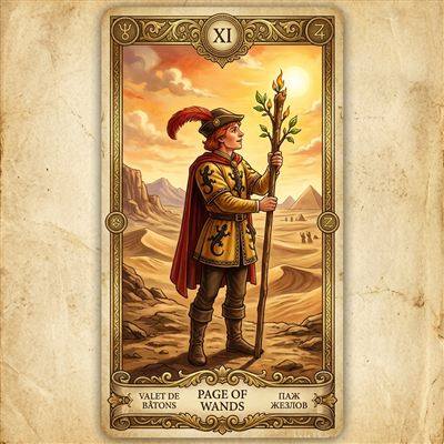 Valet de Bâtons — Tarot