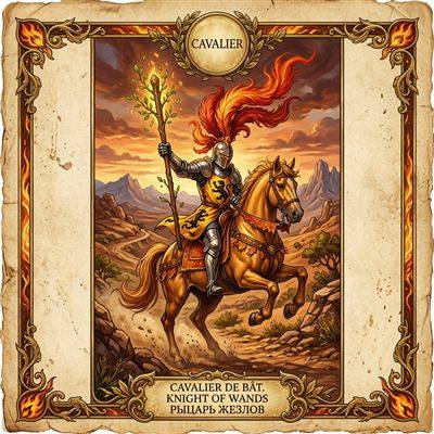 Cavalier de Bâtons — Tarot