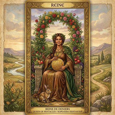 Reine de Deniers — Tarot